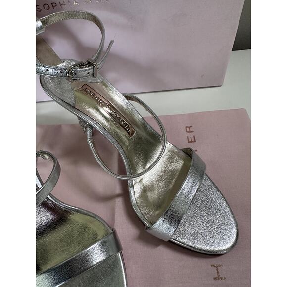 $650 Sophia Webster Women's Rosalind Crystal High Heel Sandals Silver Sz 6 NEW - Picture 6 of 9